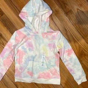 Kids Tie-Dye Fleece pull over Hoodie NWT size 6 jumping beans